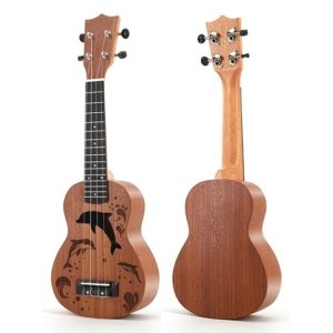Maßgefertigte Delfin-Ukulele Maßgefertigte Delfin-Ukulele