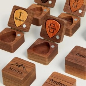 Guitar Pick Case Box with Engraving