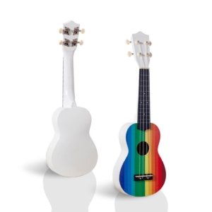 ukelele de plástico blanco