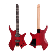Rote kopflose E-Gitarre
