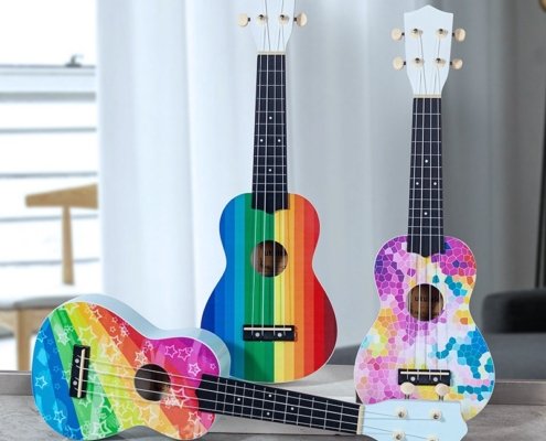 plastic ukulele