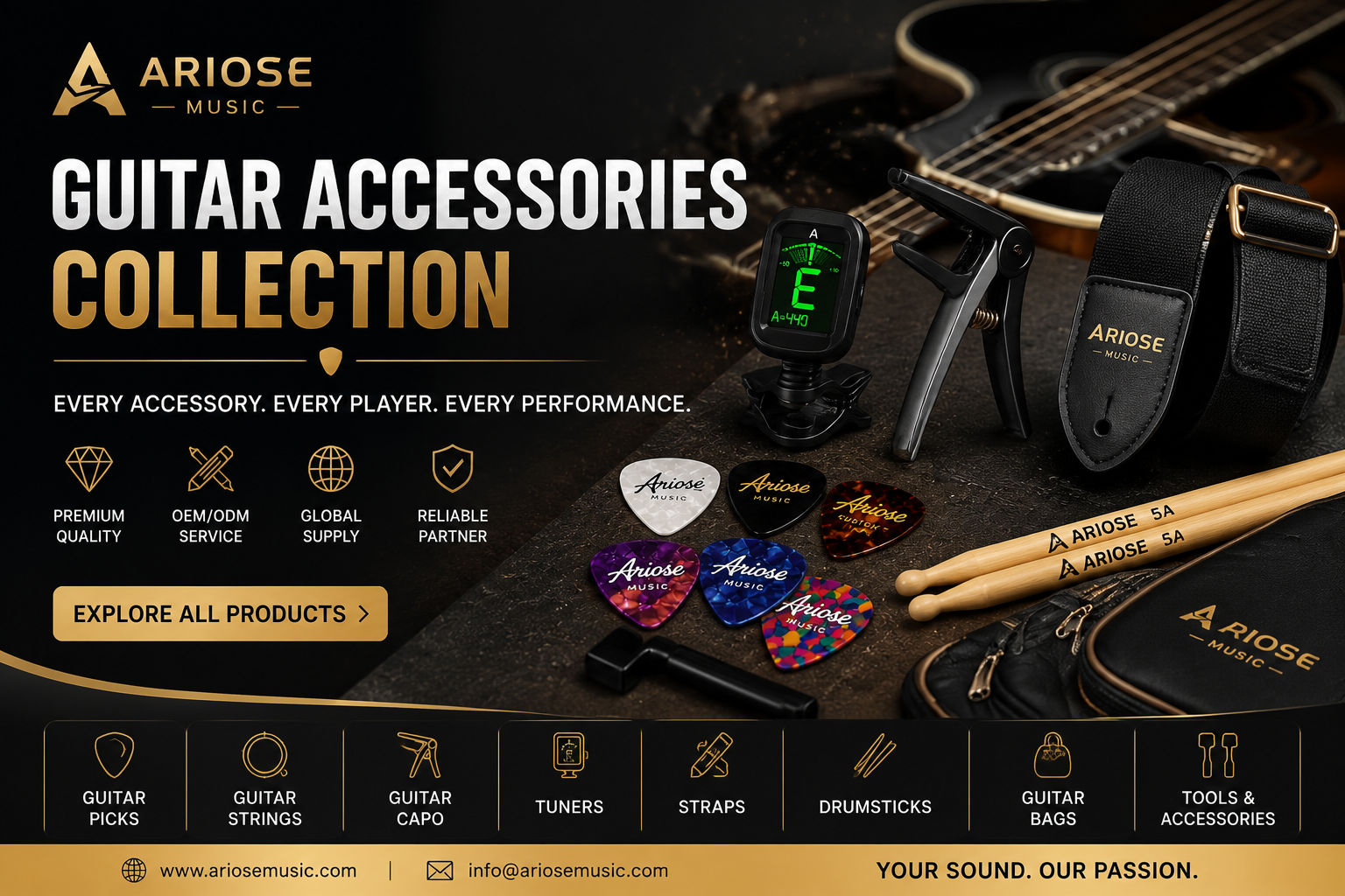 Accesorios para instrumentos musicales | Piezas y accesorios para guitarra